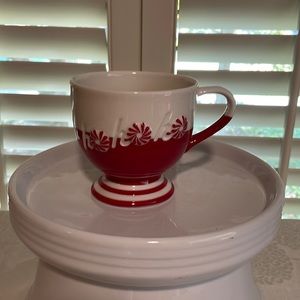 STARBUCKS Holiday HoHoHo Christmas Red Stripped Peppermint Mug Cup 2007 12oz